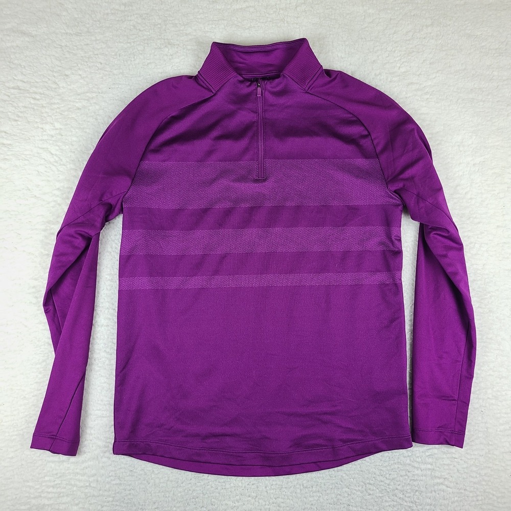 Nike Sweater Mens Medium Purple Dri Fit Standard Fit Activewear Performance Tech